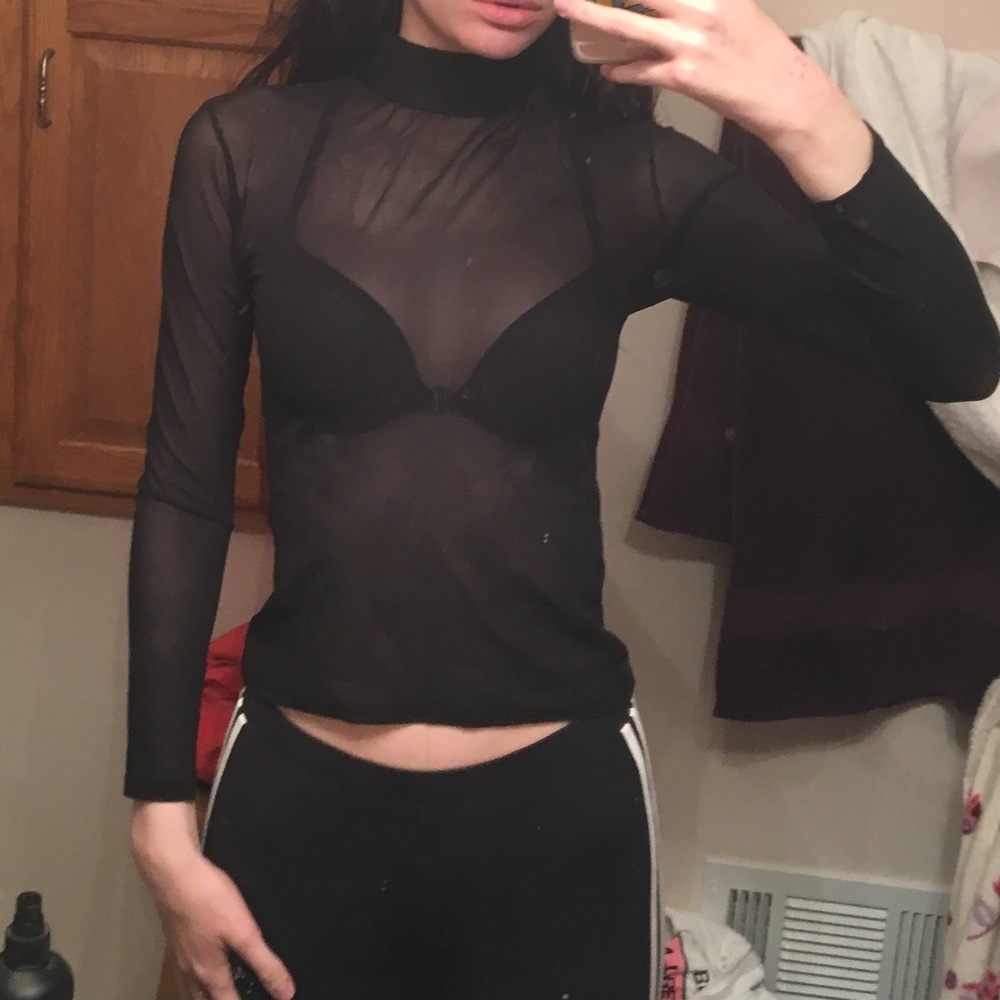 Mesh Long Sleeve Top